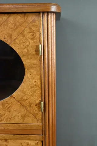 Meuble en Loupe de Thuya et Acajou, époque Art Déco – Début XXe