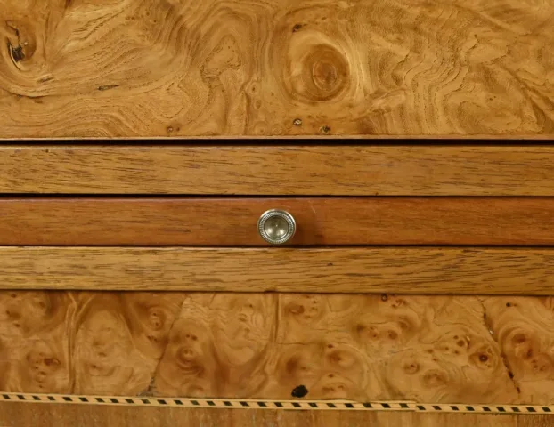 Meuble en Loupe de Thuya et Acajou, époque Art Déco – Début XXe