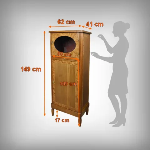 Meuble en Loupe de Thuya et Acajou, époque Art Déco – Début XXe
