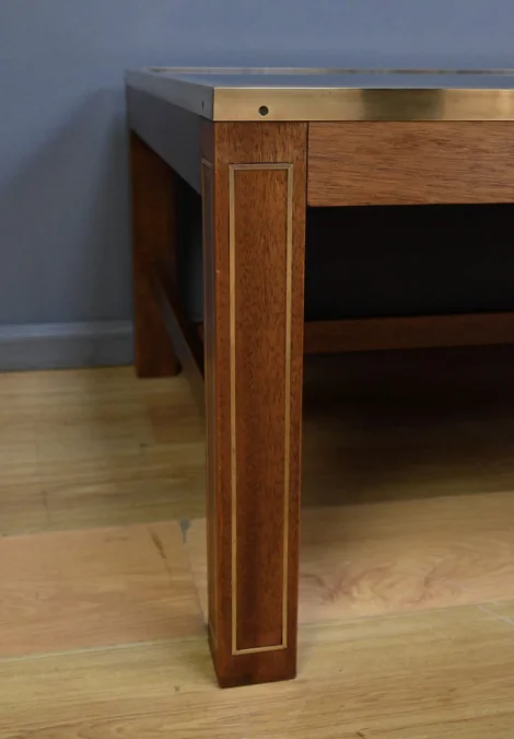 Grande Table Basse Échiquier en Acajou, goût Jansen – 2ème partie XXe