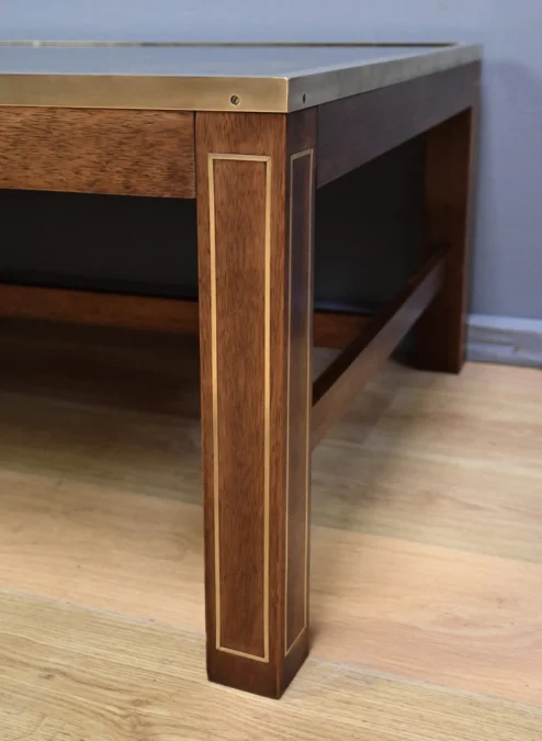 Grande Table Basse Échiquier en Acajou, goût Jansen – 2ème partie XXe