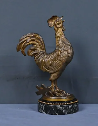 Bronze « Le Coq », signé G. Guesnet – Fin XIXe
