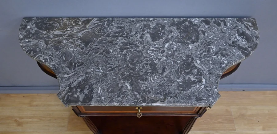 Console en Acajou & Marbre, époque Louis XVI – Fin XVIIIe