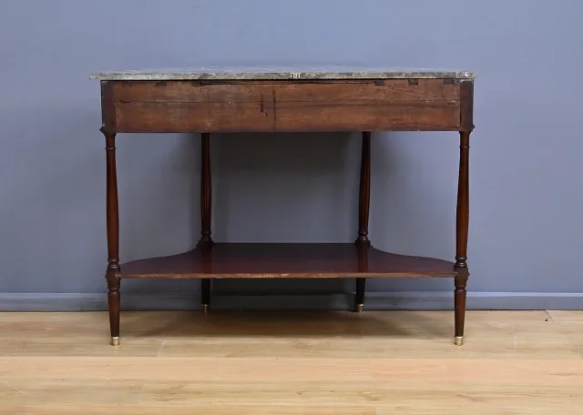 Console en Acajou & Marbre, époque Louis XVI – Fin XVIIIe