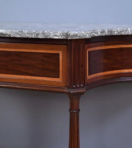 Console en Acajou & Marbre, époque Louis XVI – Fin XVIIIe