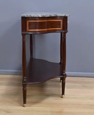 Console en Acajou & Marbre, époque Louis XVI – Fin XVIIIe
