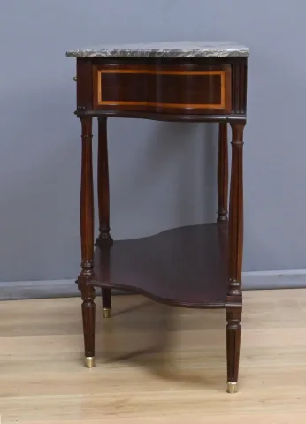 Console en Acajou & Marbre, époque Louis XVI – Fin XVIIIe