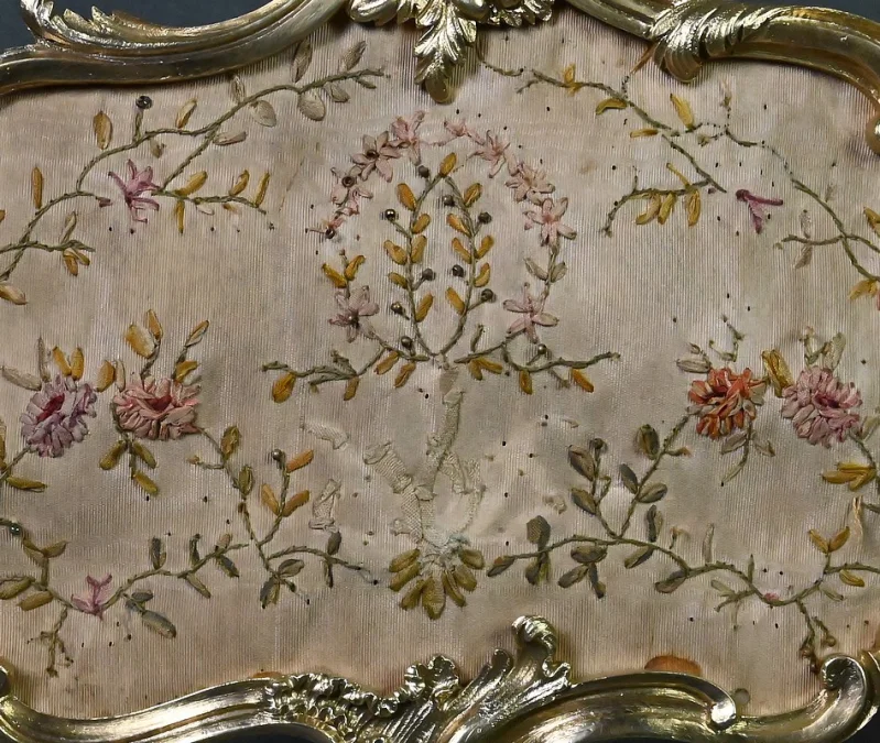 Chandelier à Écran en Bronze doré, style Louis XV – Milieu XIXe