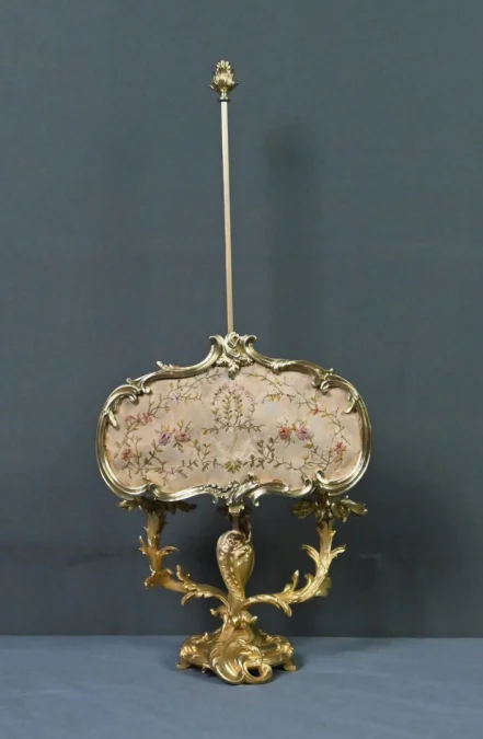 Chandelier à Écran en Bronze doré, style Louis XV – Milieu XIXe