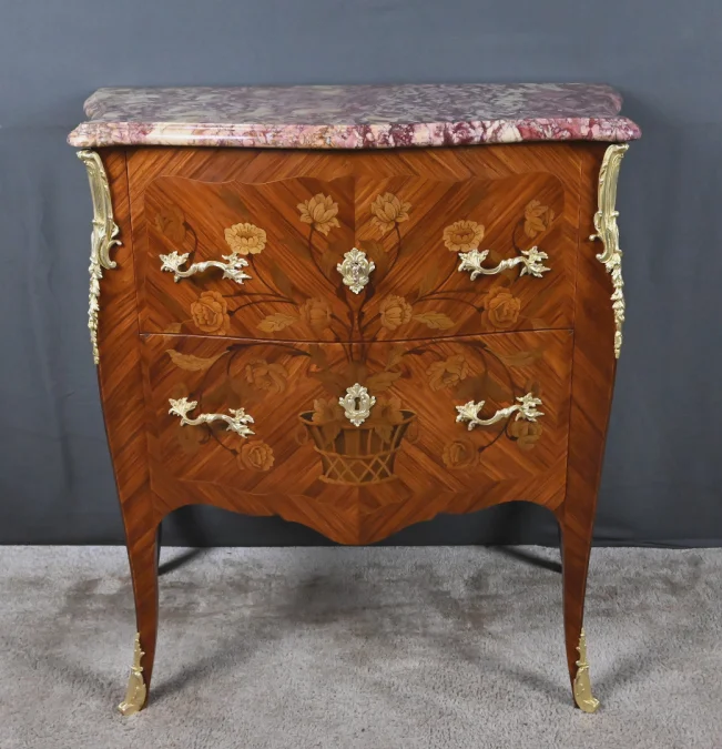 Petite Commode en Marqueterie, style Louis XV – Début XXe