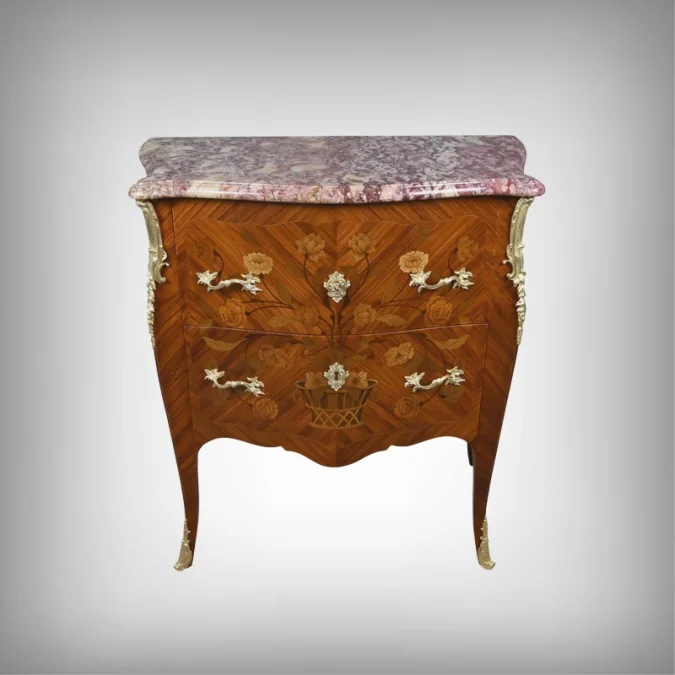 Petite Commode en Marqueterie, style Louis XV – Début XXe