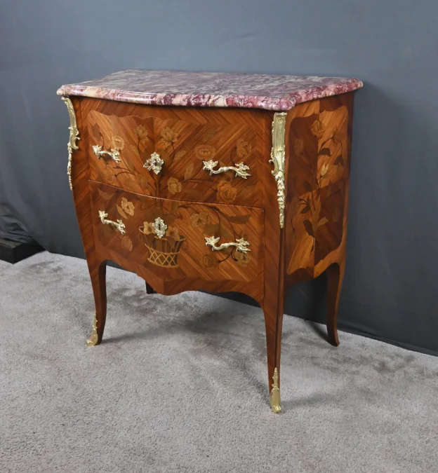 Petite Commode en Marqueterie, style Louis XV – Début XXe
