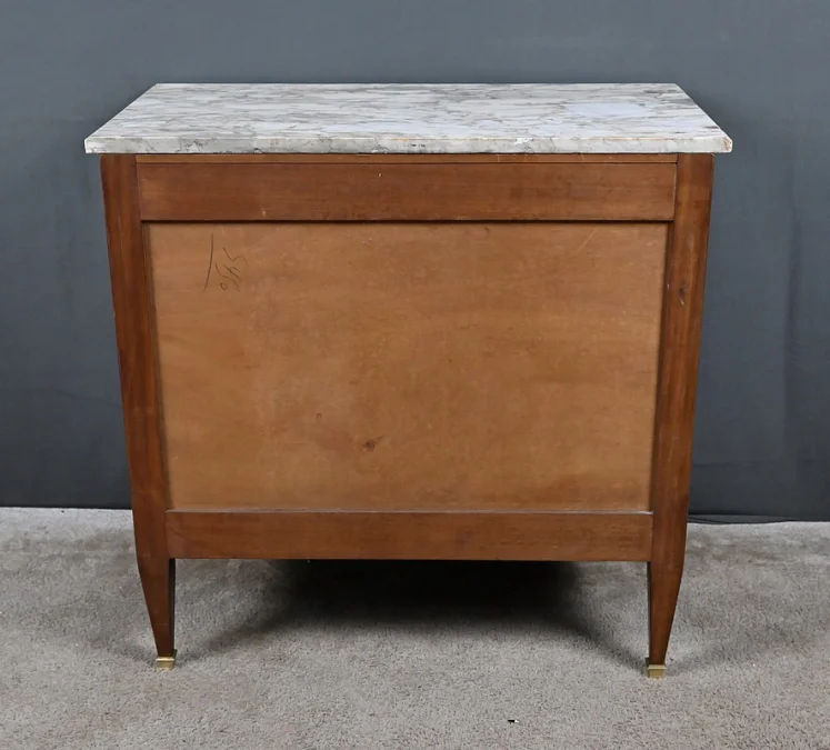 Petite Commode en Loupe d’Amboine & Palissandre, style Louis XVI – 1940