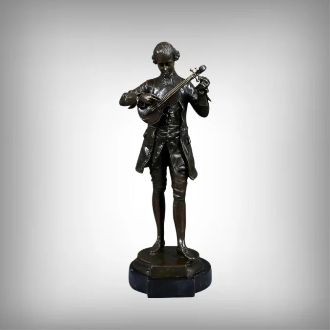 Bronze « Mozart accordant son Violon » – XXe