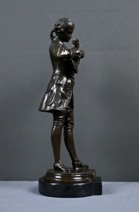Bronze « Mozart accordant son Violon » – XXe