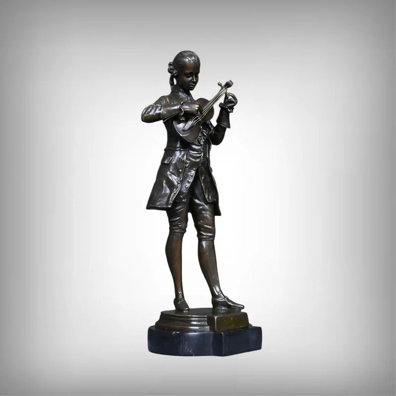 Bronze « Mozart accordant son Violon » – XXe