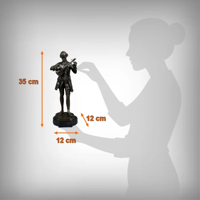 Bronze « Mozart accordant son Violon » – XXe