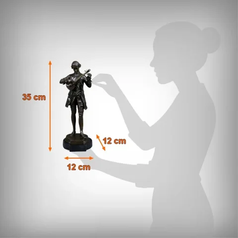 Bronze « Mozart accordant son Violon » – XXe