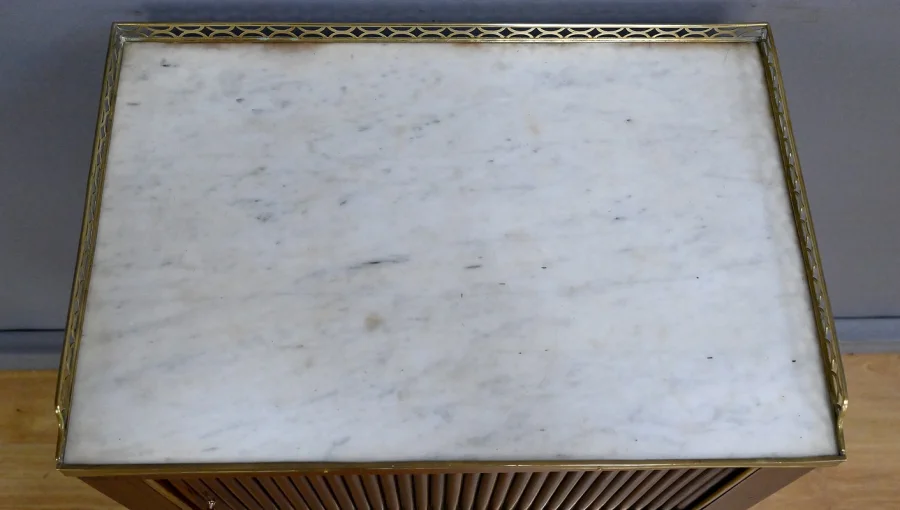 Table de Salon à Rideau en Acajou, style Louis XVI – Milieu XIXe
