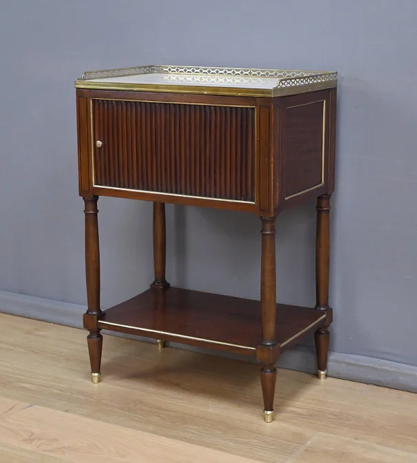 Table de Salon à Rideau en Acajou, style Louis XVI – Milieu XIXe