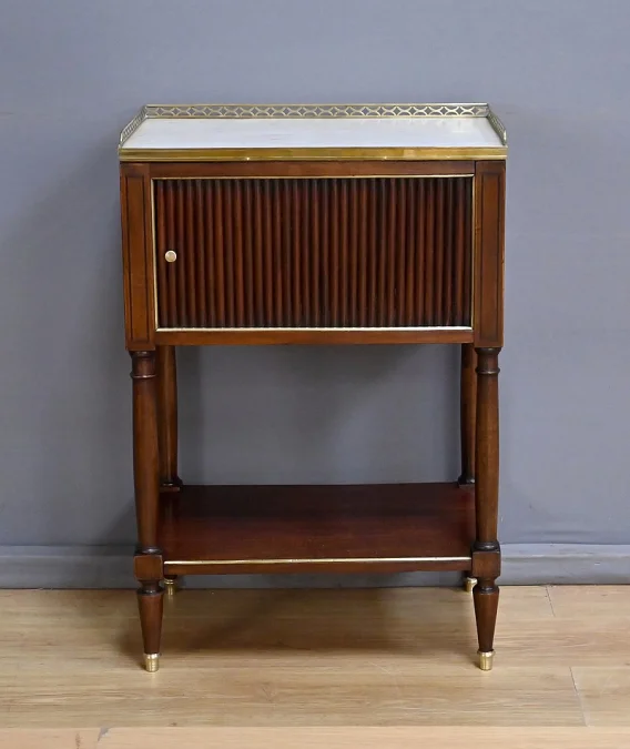 Table de Salon à Rideau en Acajou, style Louis XVI – Milieu XIXe
