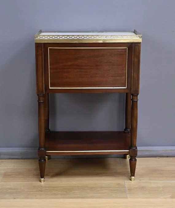 Table de Salon à Rideau en Acajou, style Louis XVI – Milieu XIXe