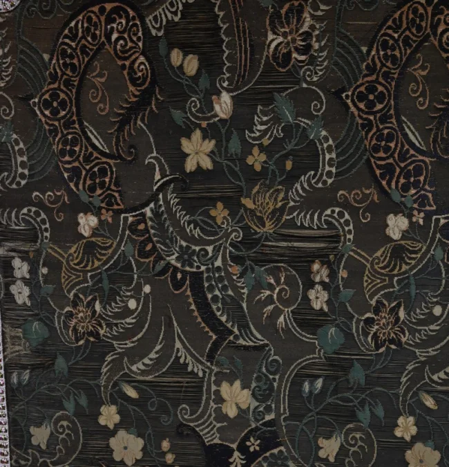 Paravent en Tissu, Acajou et Bois de Rose – 1900