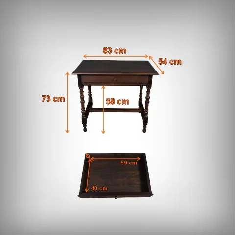Small Oak Bureau Table, Louis XIV style – 2nd half of the 19th century