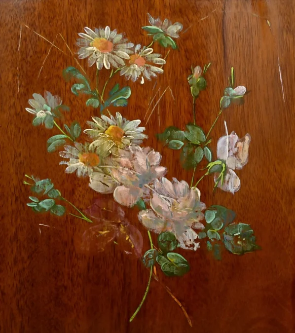 Rare Miroir Triptyque en Bronze – 1900