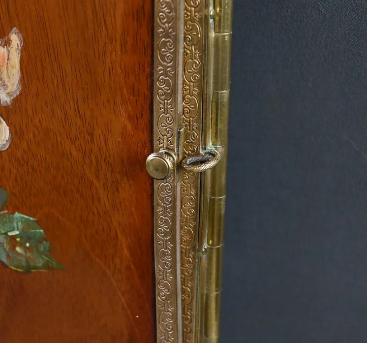 Rare Miroir Triptyque en Bronze – 1900