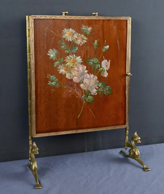 Rare Miroir Triptyque en Bronze – 1900