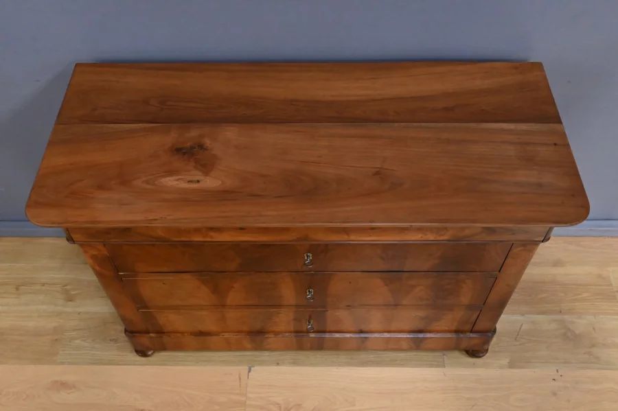 Commode en Ronce de Noyer, époque Restauration – 1ère Partie XIXe