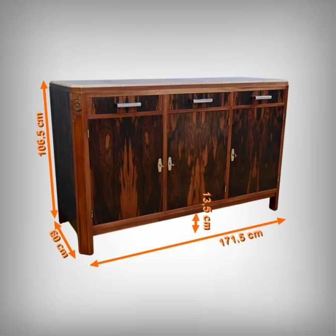 Enfilade en Acajou et Palissandre, Art Déco – 1940