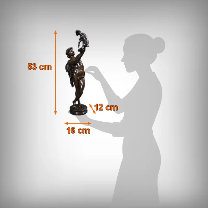 Important Bronze « Faune jouant avec un Chevreau » signé Gumery – 2ème partie XIXe