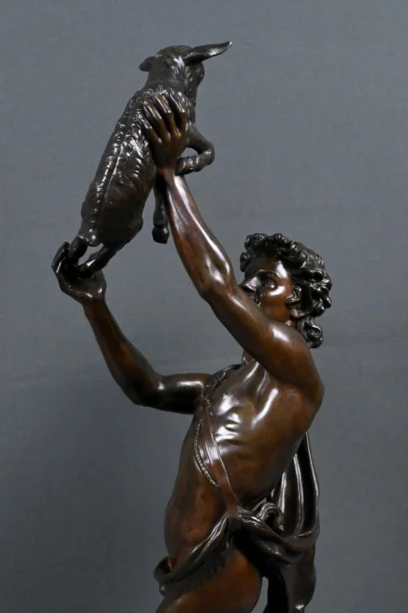Important Bronze « Faune jouant avec un Chevreau » signé Gumery – 2ème partie XIXe