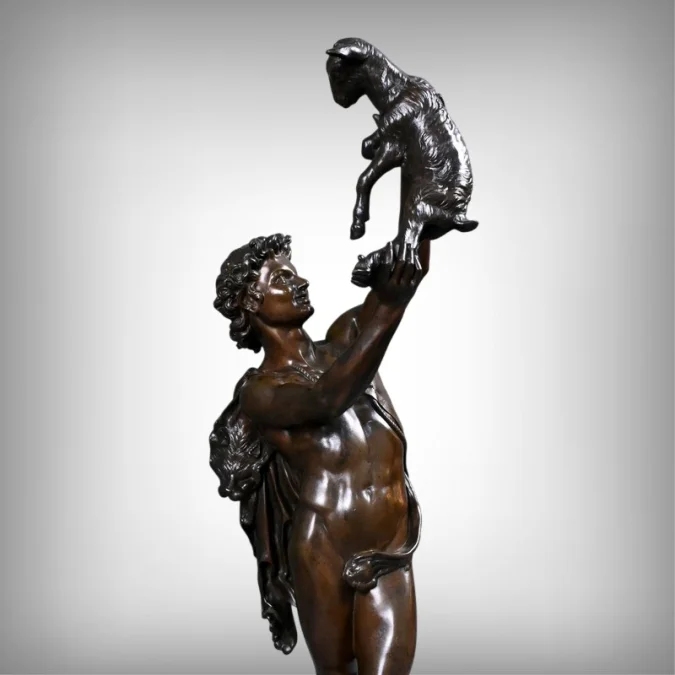 Important Bronze « Faune jouant avec un Chevreau » signé Gumery – 2ème partie XIXe