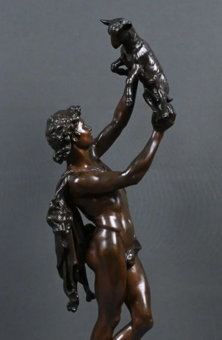 Important Bronze « Faune jouant avec un Chevreau » signé Gumery – 2ème partie XIXe
