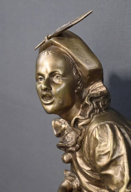 Bronze « Au Clair de la Lune » signé Bouret – Fin XIXe
