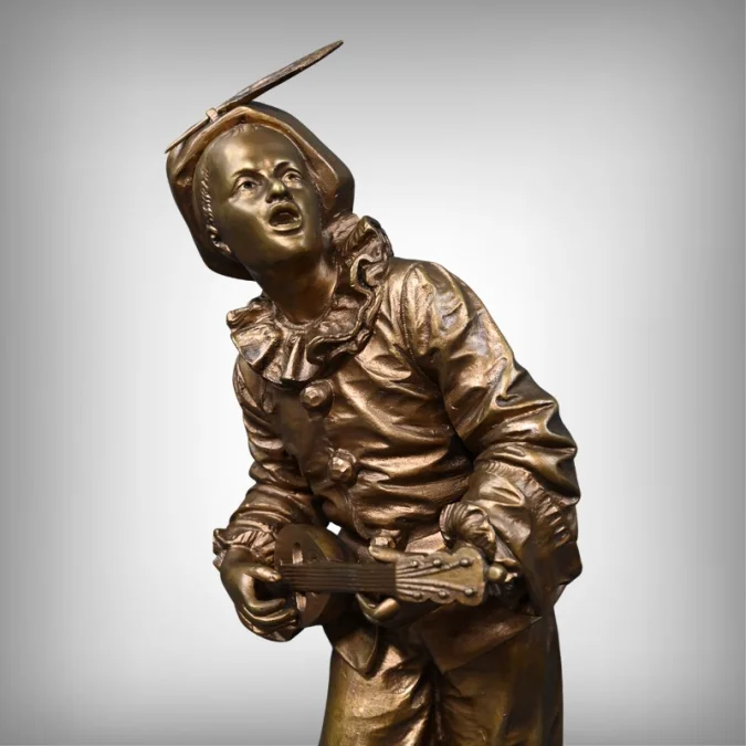 Bronze « Au Clair de la Lune » signé Bouret – Fin XIXe