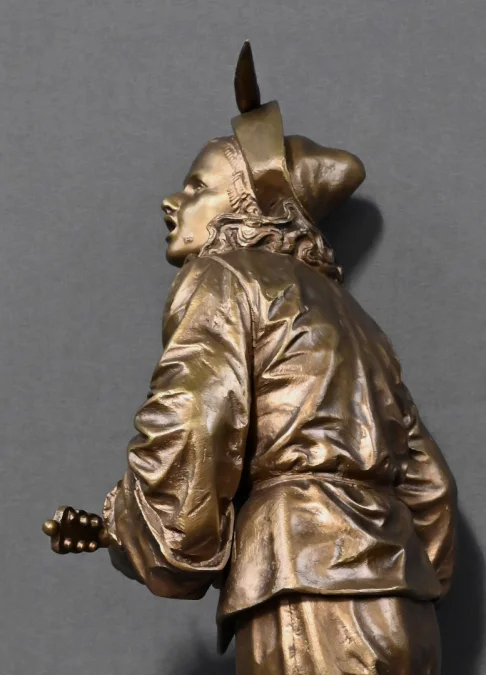 Bronze « Au Clair de la Lune » signé Bouret – Fin XIXe