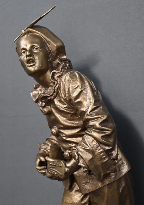 Bronze « Au Clair de la Lune » signé Bouret – Fin XIXe