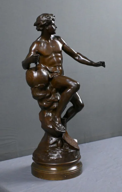 BRONZE SCULTURE サイン入り E. ピコー