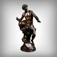 BRONZE SCULTURE サイン入り E. ピコー