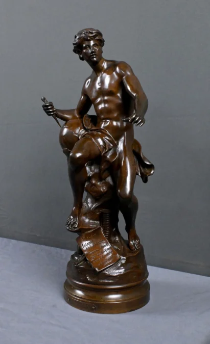 BRONZE SCULTURE サイン入り E. ピコー