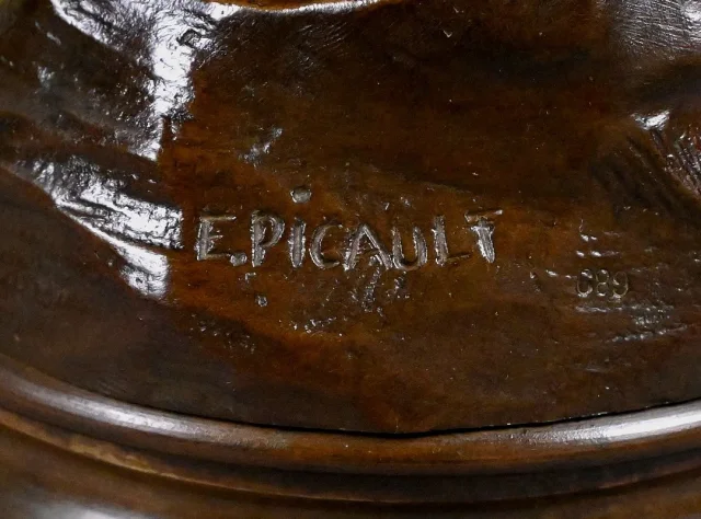 Важная бронза «Le Progrès» («Прогресс»), подписная работа Э. Пико – конец XIX века