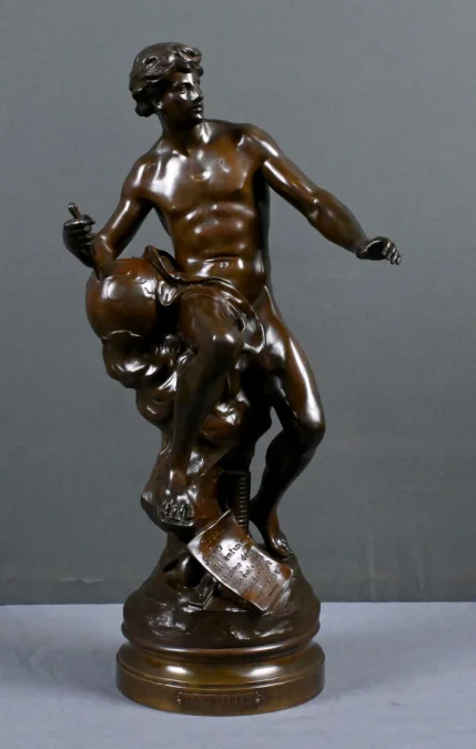 BRONZE SCULTURE サイン入り E. ピコー
