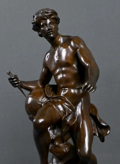 BRONZE SCULTURE サイン入り E. ピコー