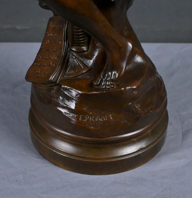 BRONZE SCULTURE サイン入り E. ピコー