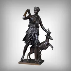 Importante Bronzo "Diana Cacciatrice" da Leochares – 2ª metà del XIX secolo