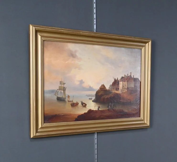 19世紀の油彩画（キャンバス）